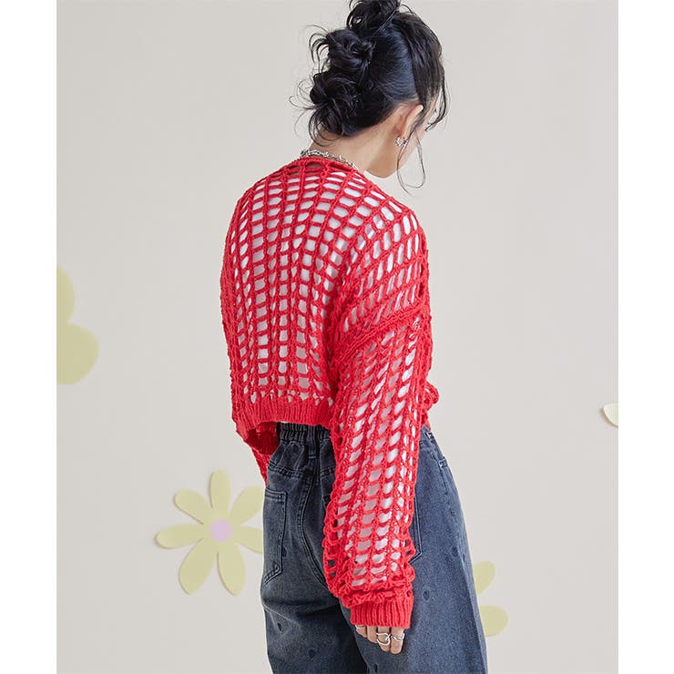 パールボタンメッシュ編みカーディガン【miette ミエット】 | titivate | 詳細画像15 