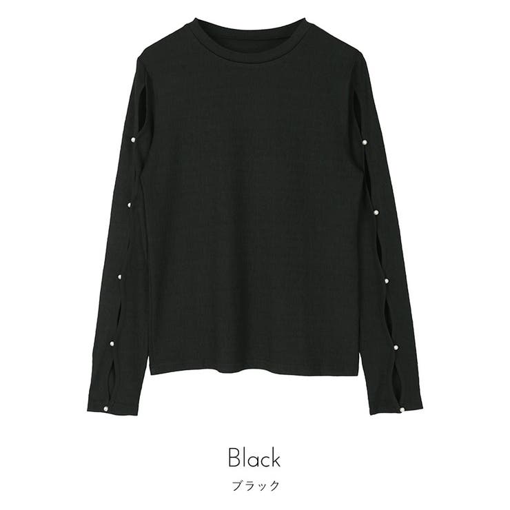 ウェーブホールスリーブカットソートップス【miette ミエット】 | titivate | 詳細画像2 