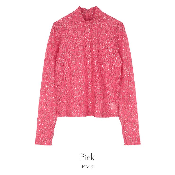 スパンコールレースハイネックトップス【miette ミエット】 | titivate | 詳細画像5 