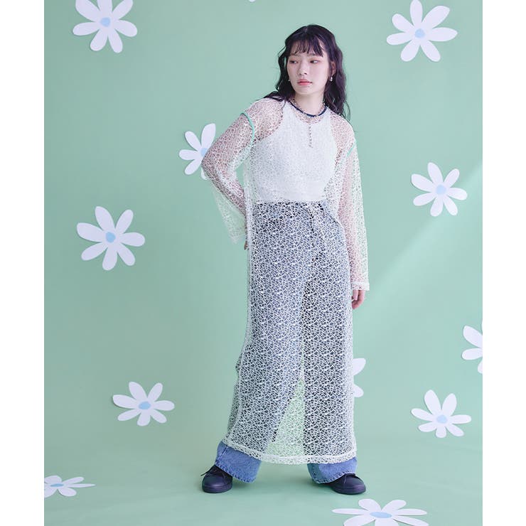 幾何学メッシュワンピース【miette ミエット】 | titivate | 詳細画像4 