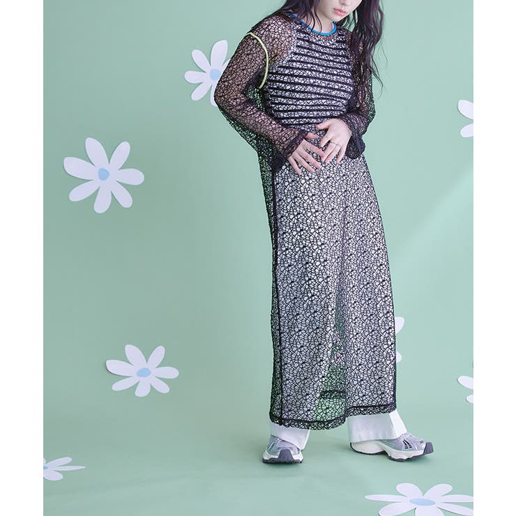 幾何学メッシュワンピース【miette ミエット】 | titivate | 詳細画像12 