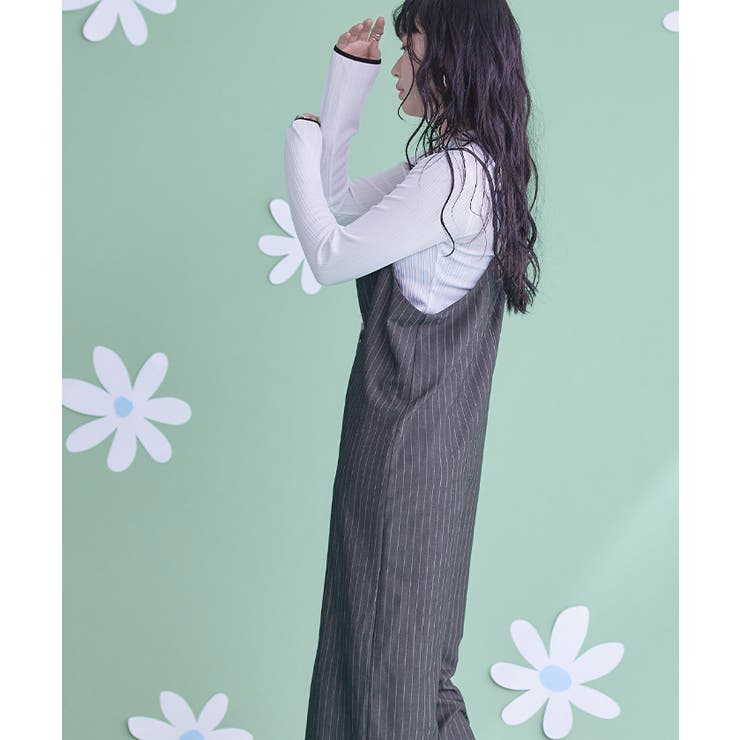 ピンストライプキャミソールオールインワン【miette ミエット】 | titivate | 詳細画像6 