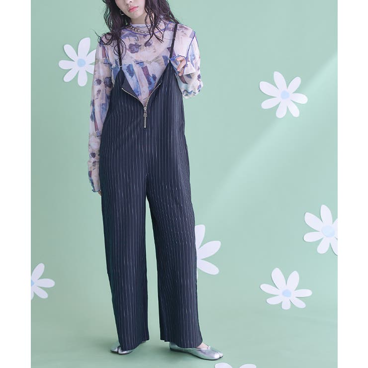 ピンストライプキャミソールオールインワン【miette ミエット】 | titivate | 詳細画像11 