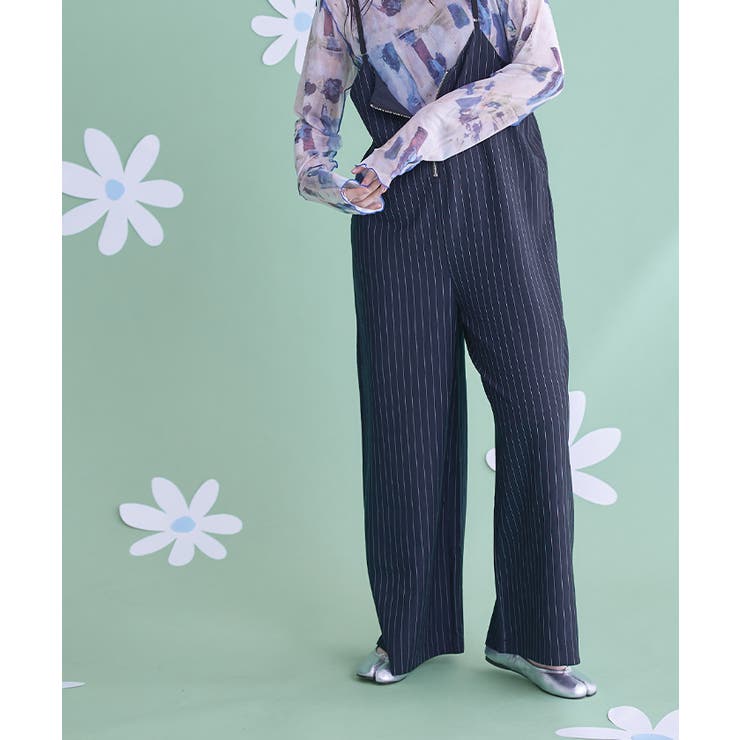 ピンストライプキャミソールオールインワン【miette ミエット】 | titivate | 詳細画像12 