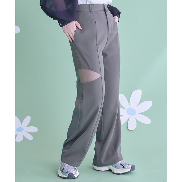 サイドシアー切替ワイドパンツ【miette ミエット】 | titivate | 詳細画像11 