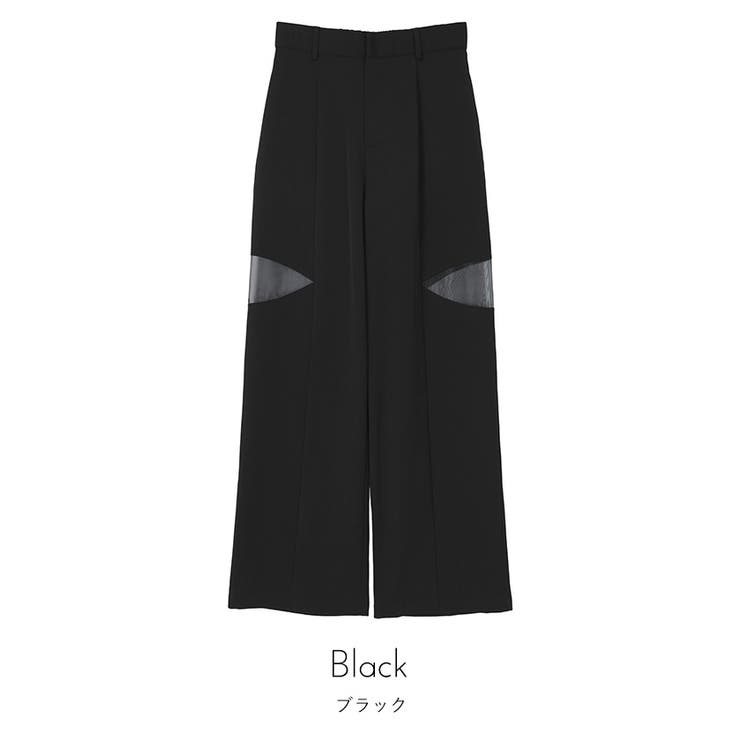 サイドシアー切替ワイドパンツ【miette ミエット】 | titivate | 詳細画像2 