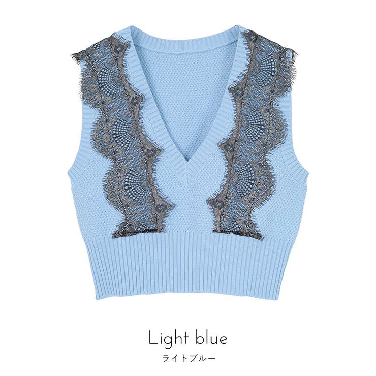 Vネックレースベスト【miette ミエット】 | titivate | 詳細画像4 
