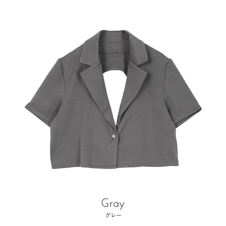 バックベルト半袖テーラードジャケット【miette ミエット】 | titivate | 詳細画像4 