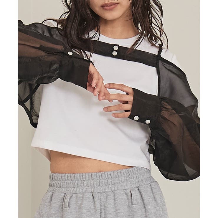 オフショルダーシアーアームボレロ【miette ミエット】 | titivate | 詳細画像6 