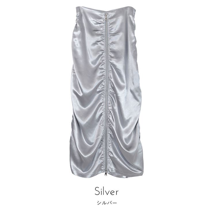 フロントジップシャーリングスカート【miette ミエット】 | titivate | 詳細画像3 