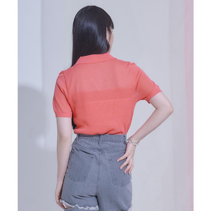 ビジューボタンシアーポロニット【miette ミエット】 | titivate | 詳細画像14 