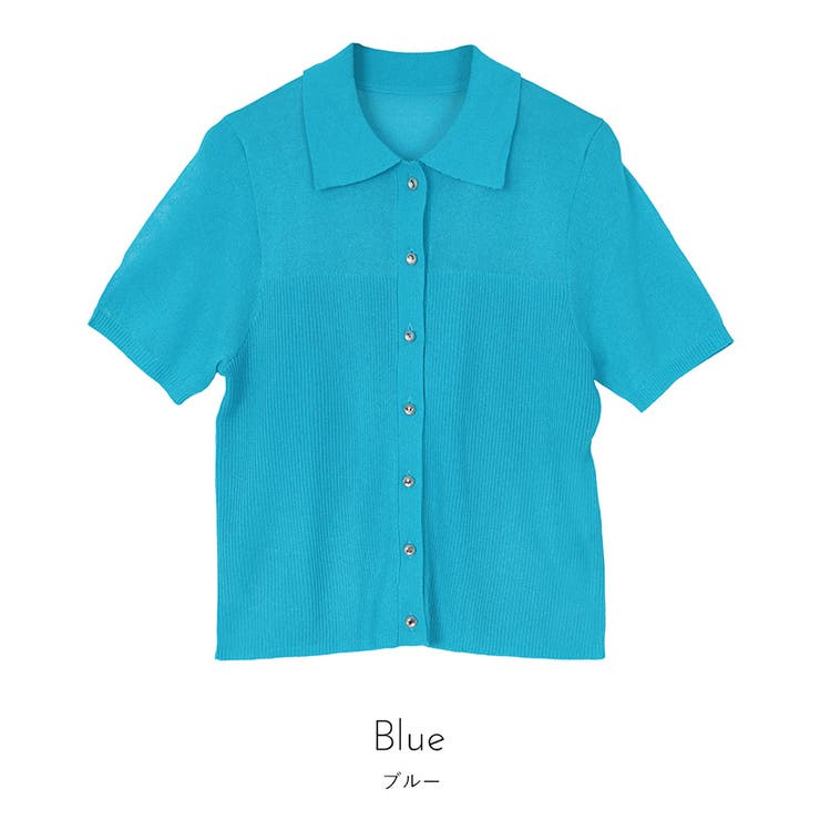 ビジューボタンシアーポロニット【miette ミエット】 | titivate | 詳細画像2 