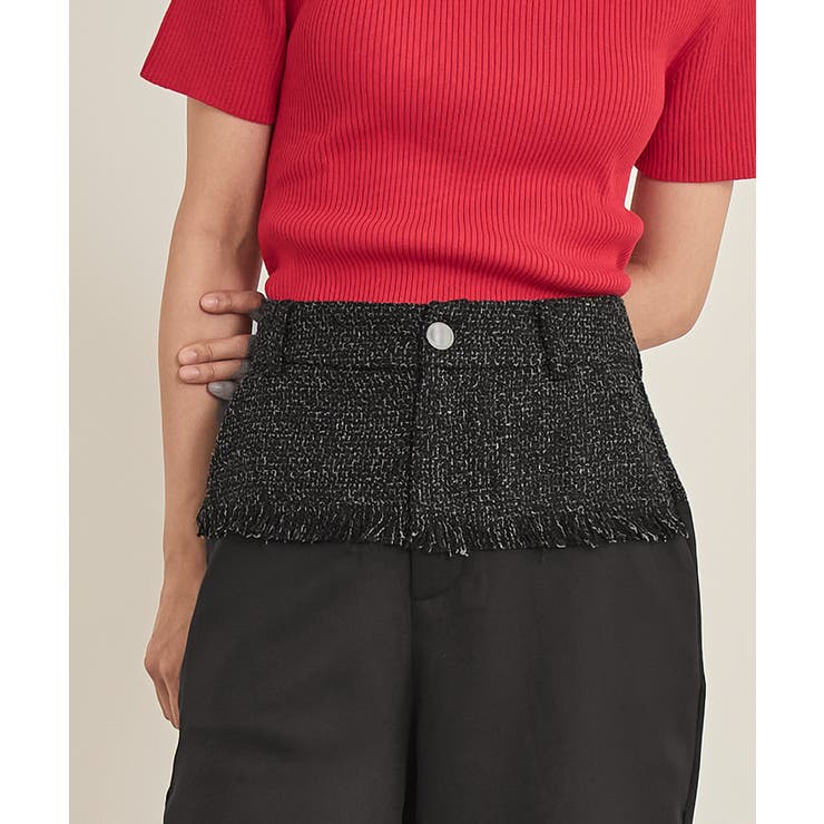 ツイード切替ワイドパンツ【miette ミエット】 | titivate | 詳細画像3 