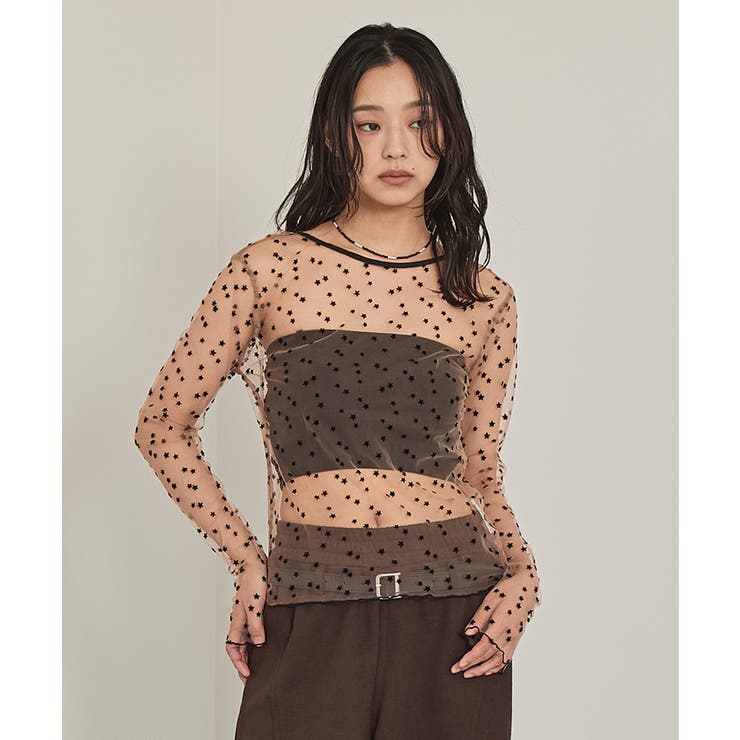 バックオープンフロッキーチュールトップス【miette ミエット】 | titivate | 詳細画像13 