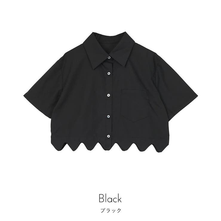 ウェーブヘムクロップドシャツ【miette ミエット】 | titivate | 詳細画像2 