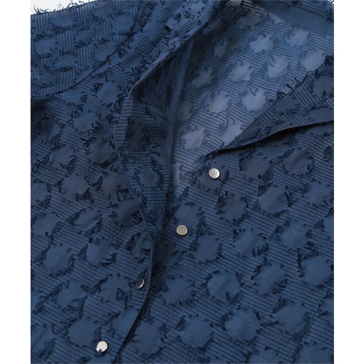 フリンジシアー開襟シャツ【miette ミエット】 | titivate | 詳細画像17 