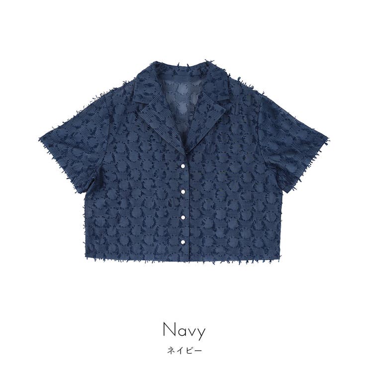 フリンジシアー開襟シャツ【miette ミエット】 | titivate | 詳細画像2 