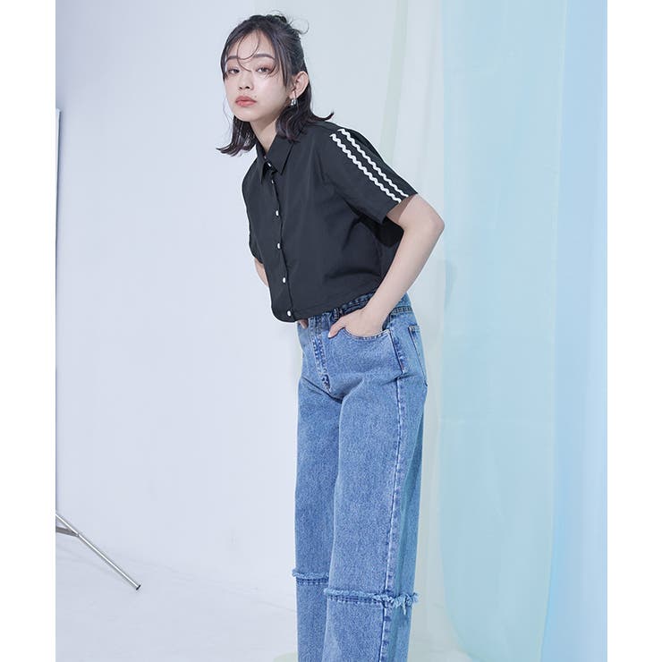 裾ドロストクロップドシャツ【miette ミエット】 | titivate | 詳細画像13 