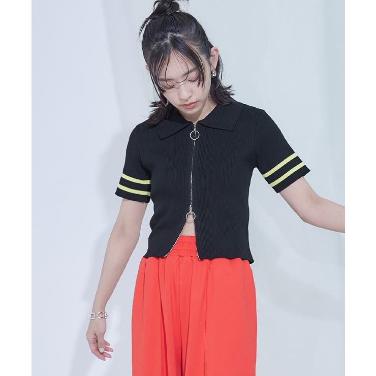 ダブルジップ半袖トップス【miette ミエット】 | titivate | 詳細画像5 