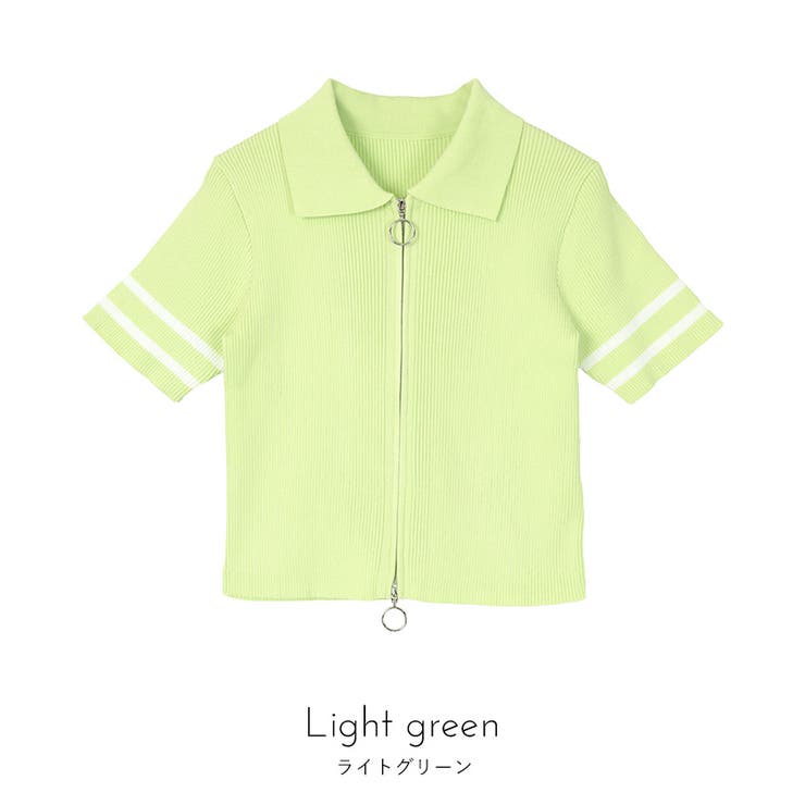 ダブルジップ半袖トップス【miette ミエット】 | titivate | 詳細画像3 