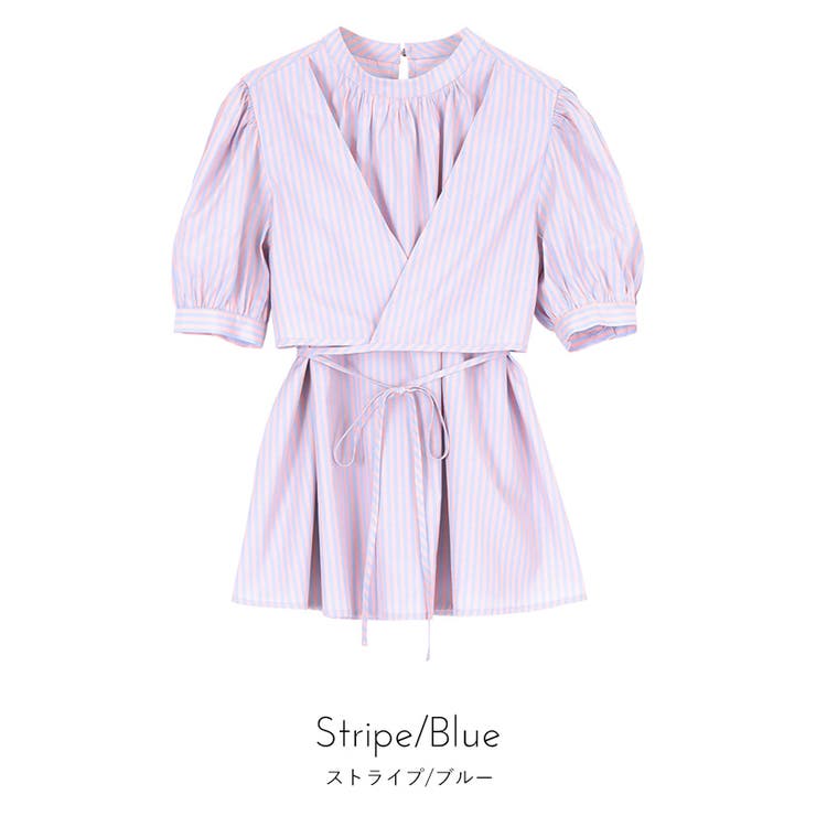 カシュクールパフスリーブブラウス【miette ミエット】 | titivate | 詳細画像2 