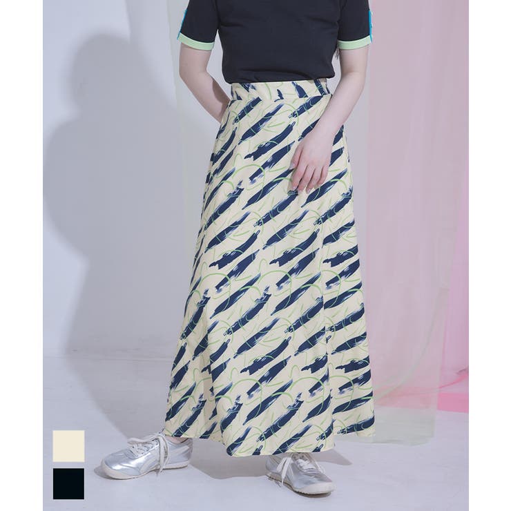 プリントフレアスカート【miette ミエット】 | titivate | 詳細画像1 