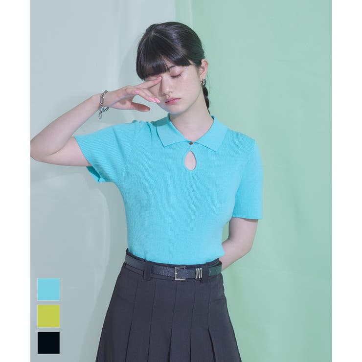 涙開きポロトップス【miette ミエット】 | titivate | 詳細画像1 