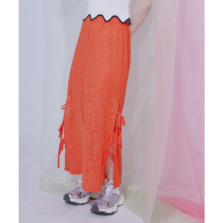 サイドリボンレーススカート【miette ミエット】 | titivate | 詳細画像4 