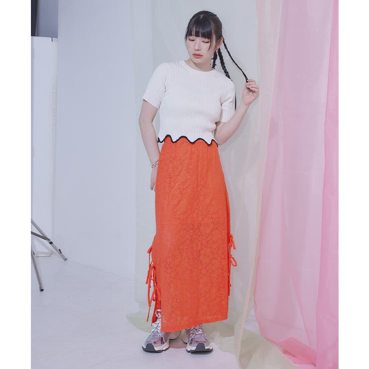 サイドリボンレーススカート【miette ミエット】 | titivate | 詳細画像5 