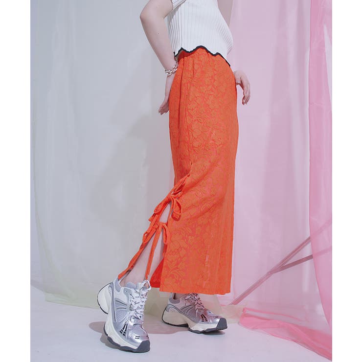 サイドリボンレーススカート【miette ミエット】 | titivate | 詳細画像7 