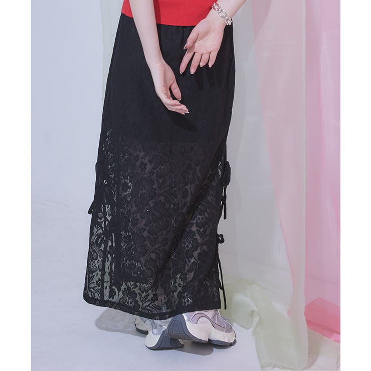 サイドリボンレーススカート【miette ミエット】 | titivate | 詳細画像12 