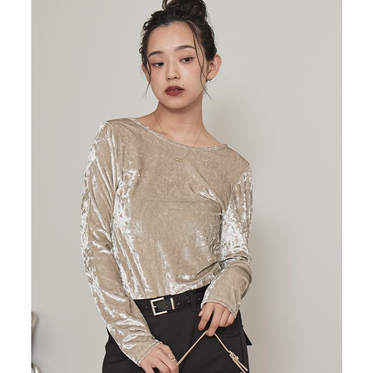 前後2wayUネックベロアトップス【miette ミエット】 | titivate | 詳細画像33 