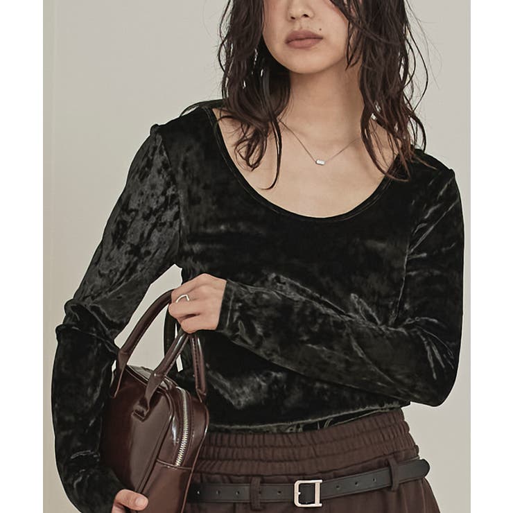 前後2wayUネックベロアトップス【miette ミエット】 | titivate | 詳細画像14 