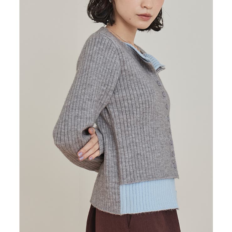 レイヤード配色ニットカーディガン【miette ミエット】 | titivate | 詳細画像27 