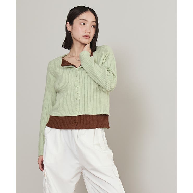 レイヤード配色ニットカーディガン【miette ミエット】 | titivate | 詳細画像3 