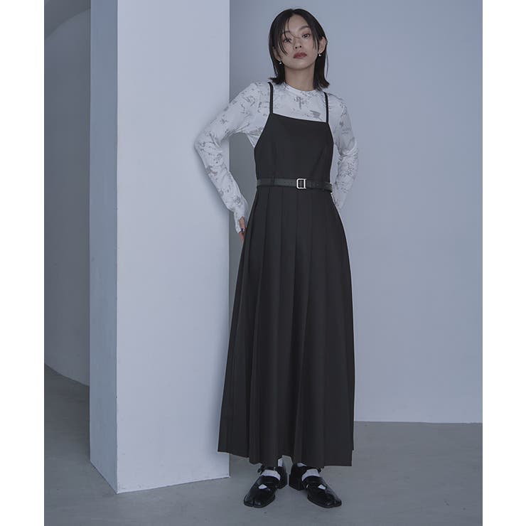 ベルト付きバッククロスプリーツワンピース【miette ミエット】 | titivate | 詳細画像9 