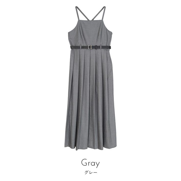 ベルト付きバッククロスプリーツワンピース【miette ミエット】 | titivate | 詳細画像3 