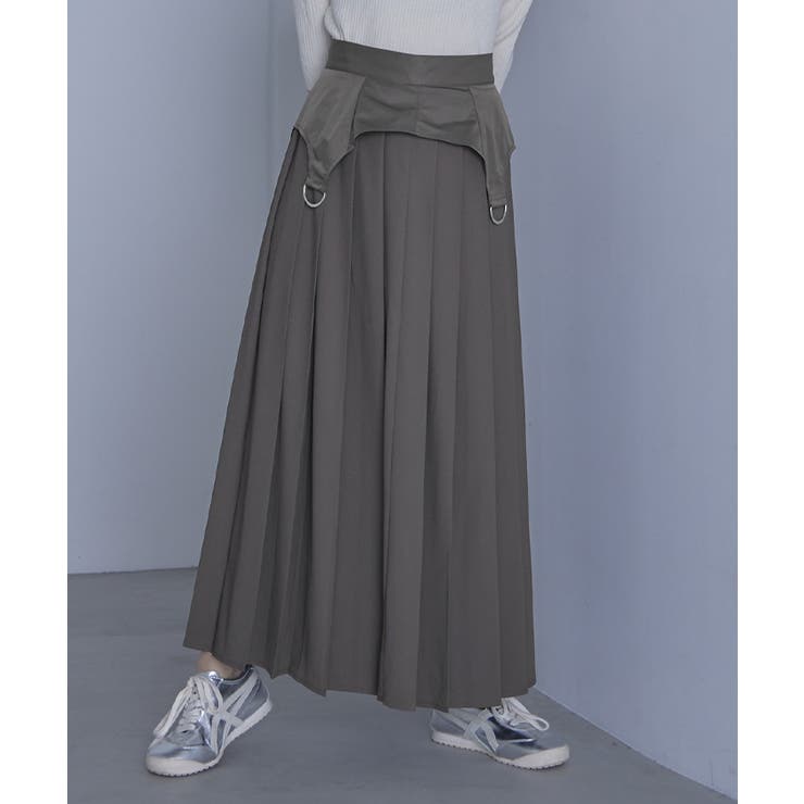 mite ミテ オーバーサイズスウェット×プリーツスカート （ガーター  