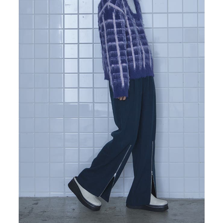 ヘリンボーンジップスリットワイドパンツ【miette ミエット】 | titivate | 詳細画像5 