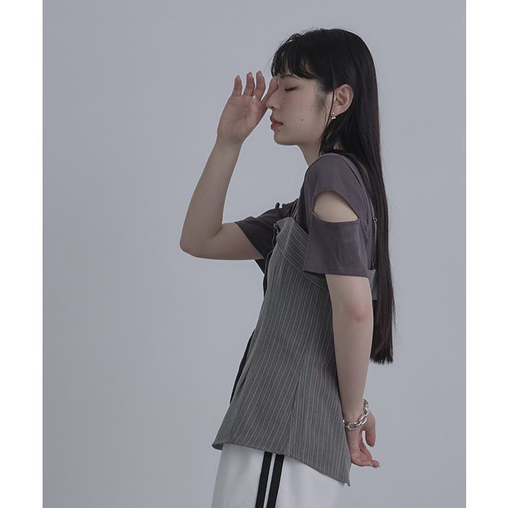 ラメピンストライプビスチェ【miette ミエット】 | titivate | 詳細画像8 