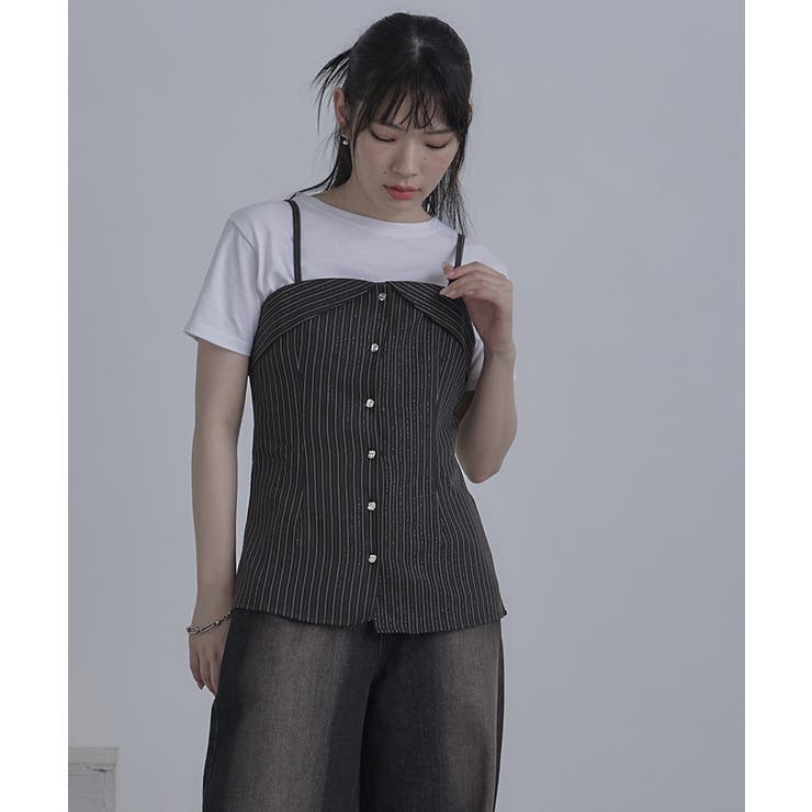 ラメピンストライプビスチェ【miette ミエット】 | titivate | 詳細画像11 