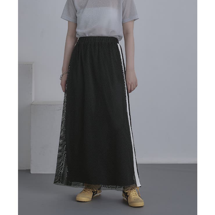 サイドラインメッシュスカート【miette ミエット】 | titivate | 詳細画像10 