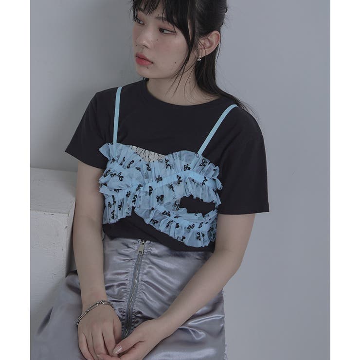 チュールフリルクロスビスチェ【miette ミエット】 | titivate | 詳細画像10 