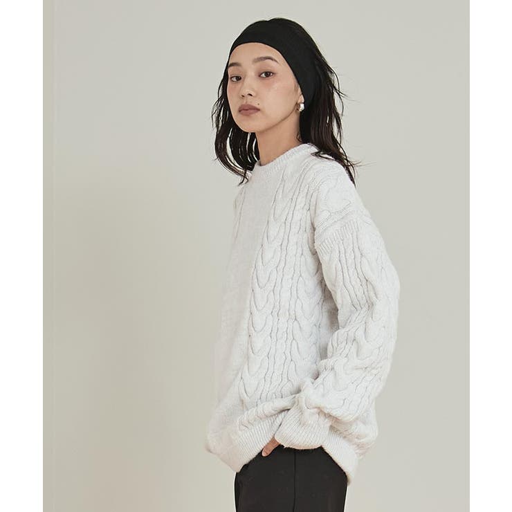 オーバーサイズケーブル編みニット【miette ミエット】 | titivate | 詳細画像11 