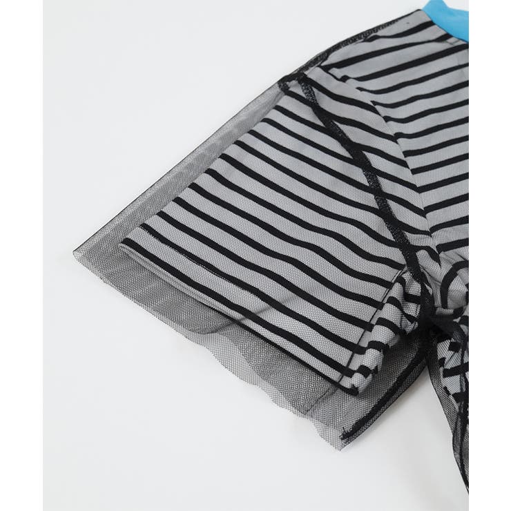 チュールレイヤードボーダーTシャツ【miette ミエット】 | titivate | 詳細画像15 
