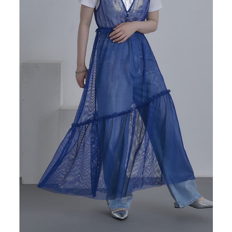 アシメティアードメッシュワンピース【miette ミエット】 | titivate | 詳細画像9 