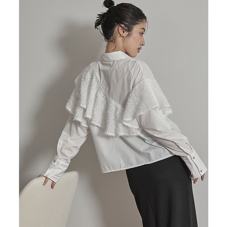 フリンジラッフルシャツ【miette ミエット】 | titivate | 詳細画像2 