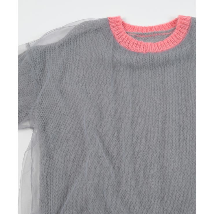 チュールドッキングローゲージニット【miette ミエット】 | titivate | 詳細画像6 