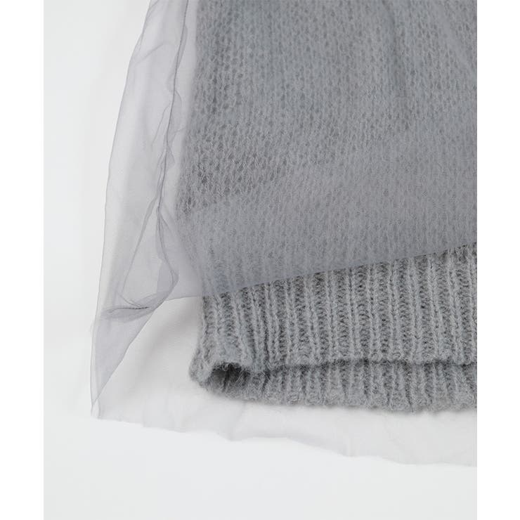 チュールドッキングローゲージニット【miette ミエット】 | titivate | 詳細画像8 