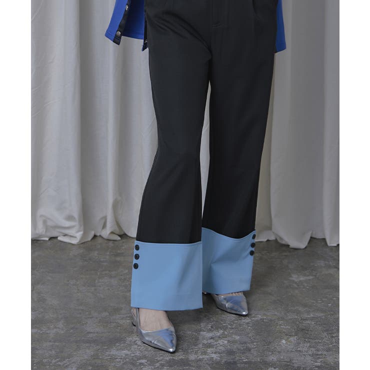 配色ロールアップワイドパンツ【miette ミエット】 | titivate | 詳細画像8 